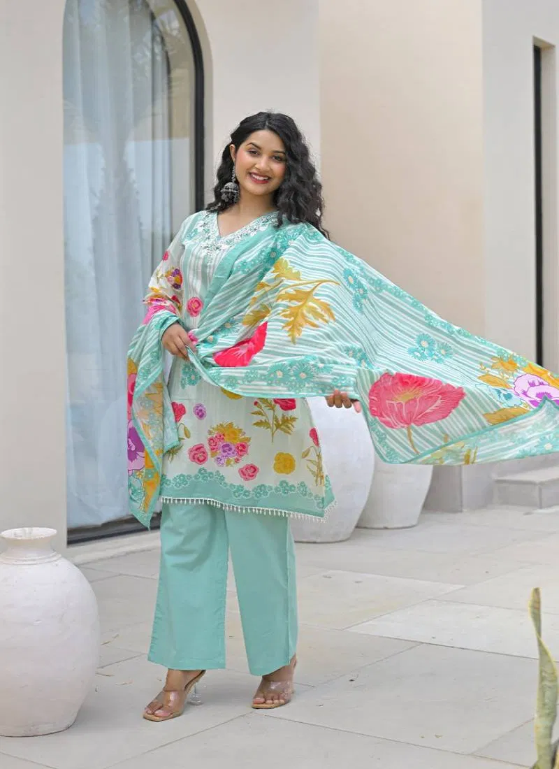 Tanyaa P 175 Cotton Kurti With Bottom Dupatta Suppliers In India