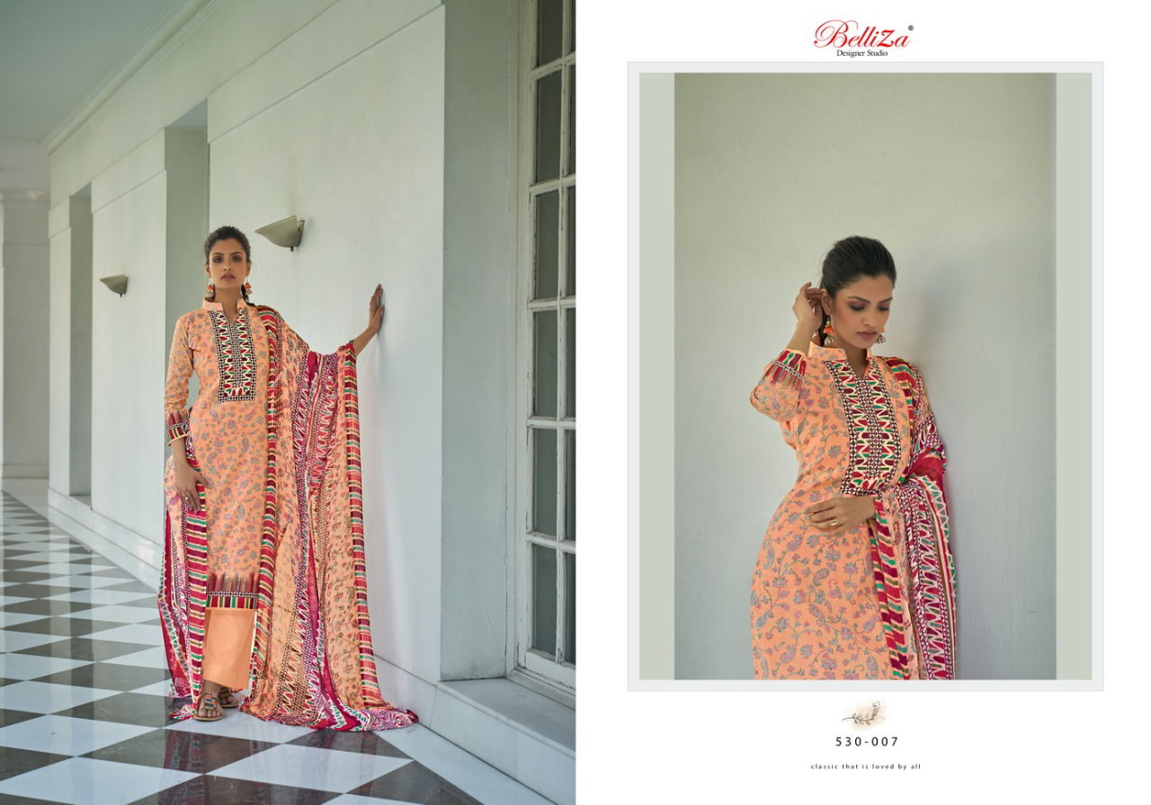 Belliza Falak Latest Fancy Designer Casual Regular Wear Cotton Digital Printed Dress Material Collection
