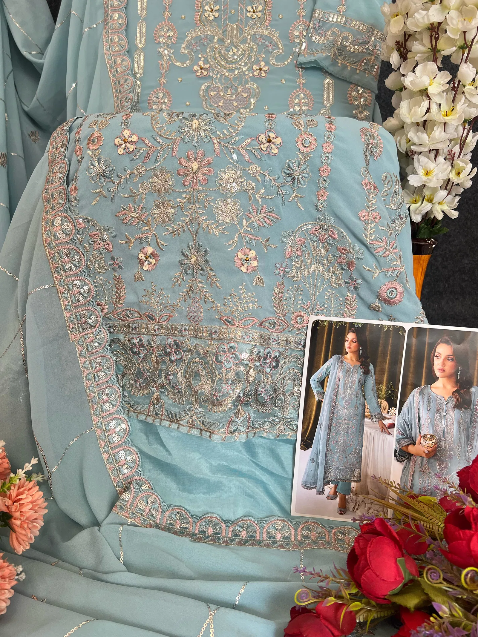  Alaya Vol  by Sajida  1 Georgette Pakistani Salwar Kameez Collection