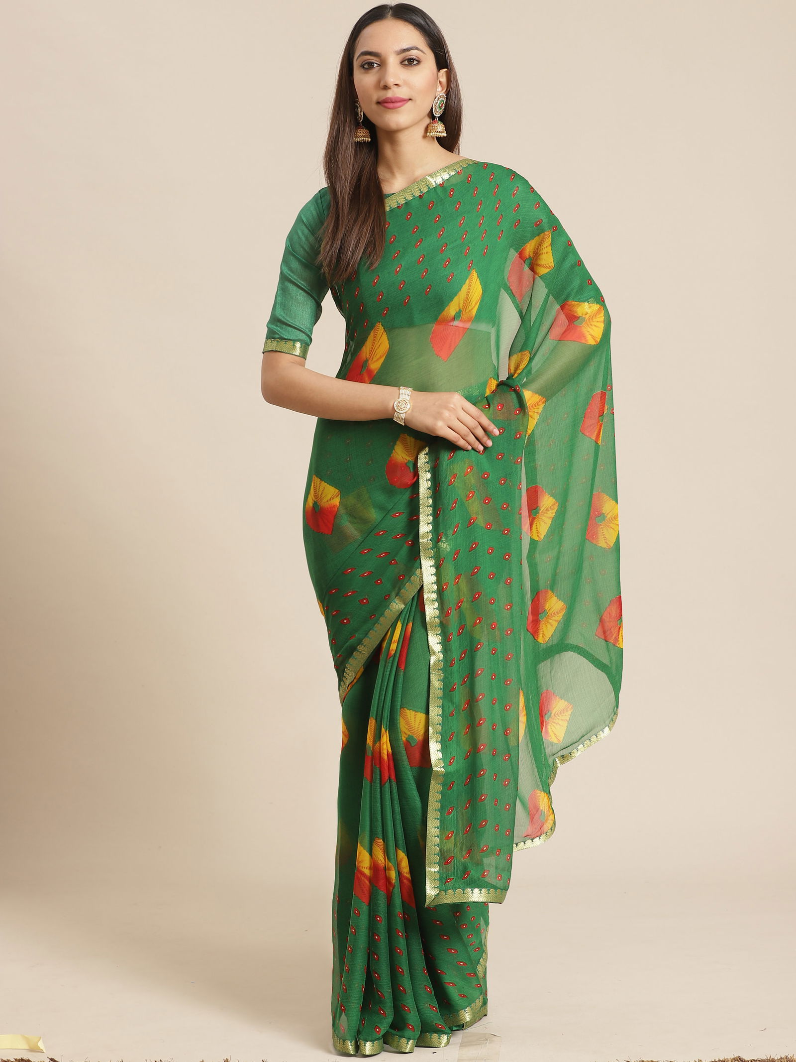 Queen 6 Latest Fancy Casual Daily Wear Chiffon Printed Sarees Collection

