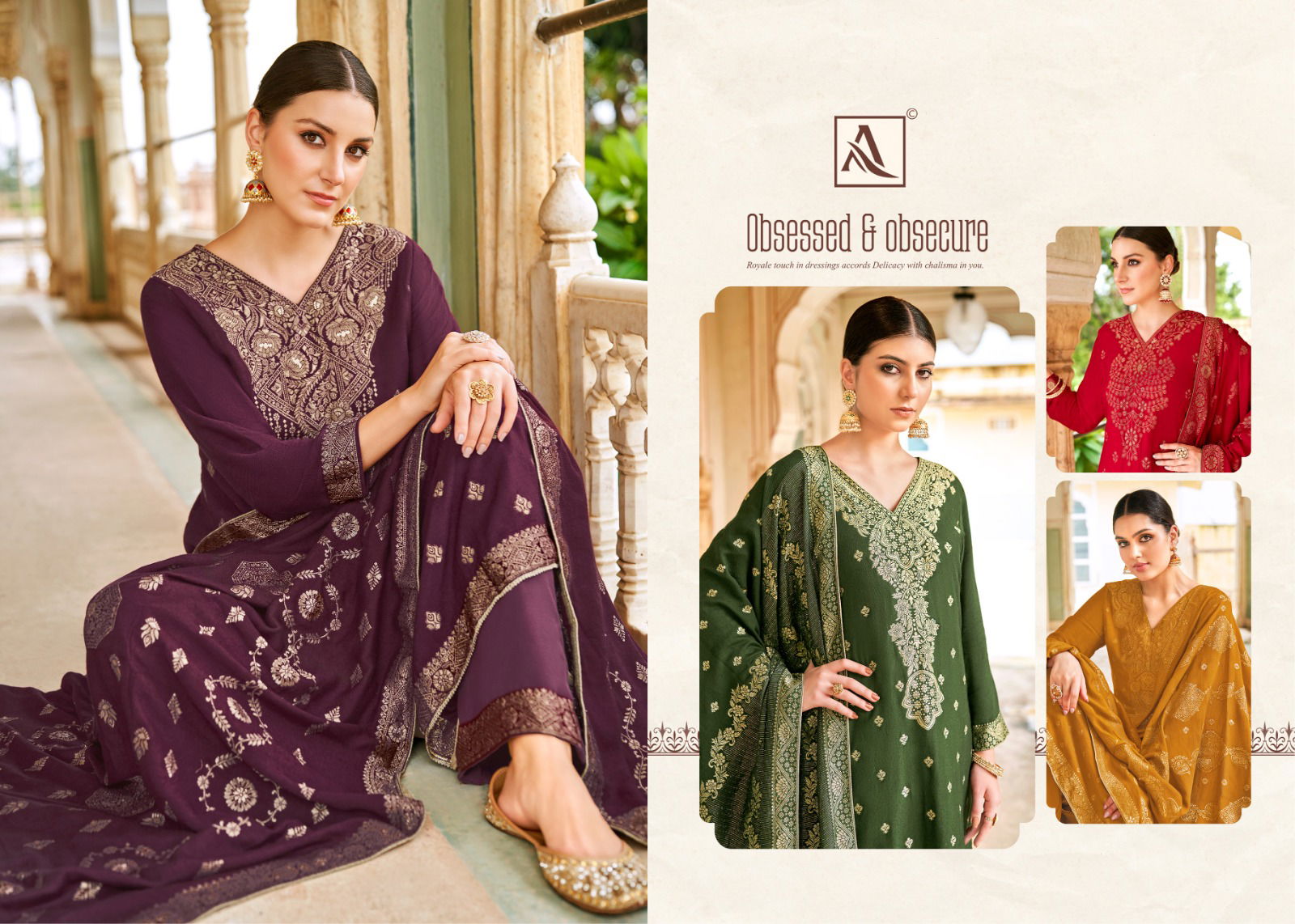Nazakat By Alok Suit Viscose Pashmina Dress Material Catalog