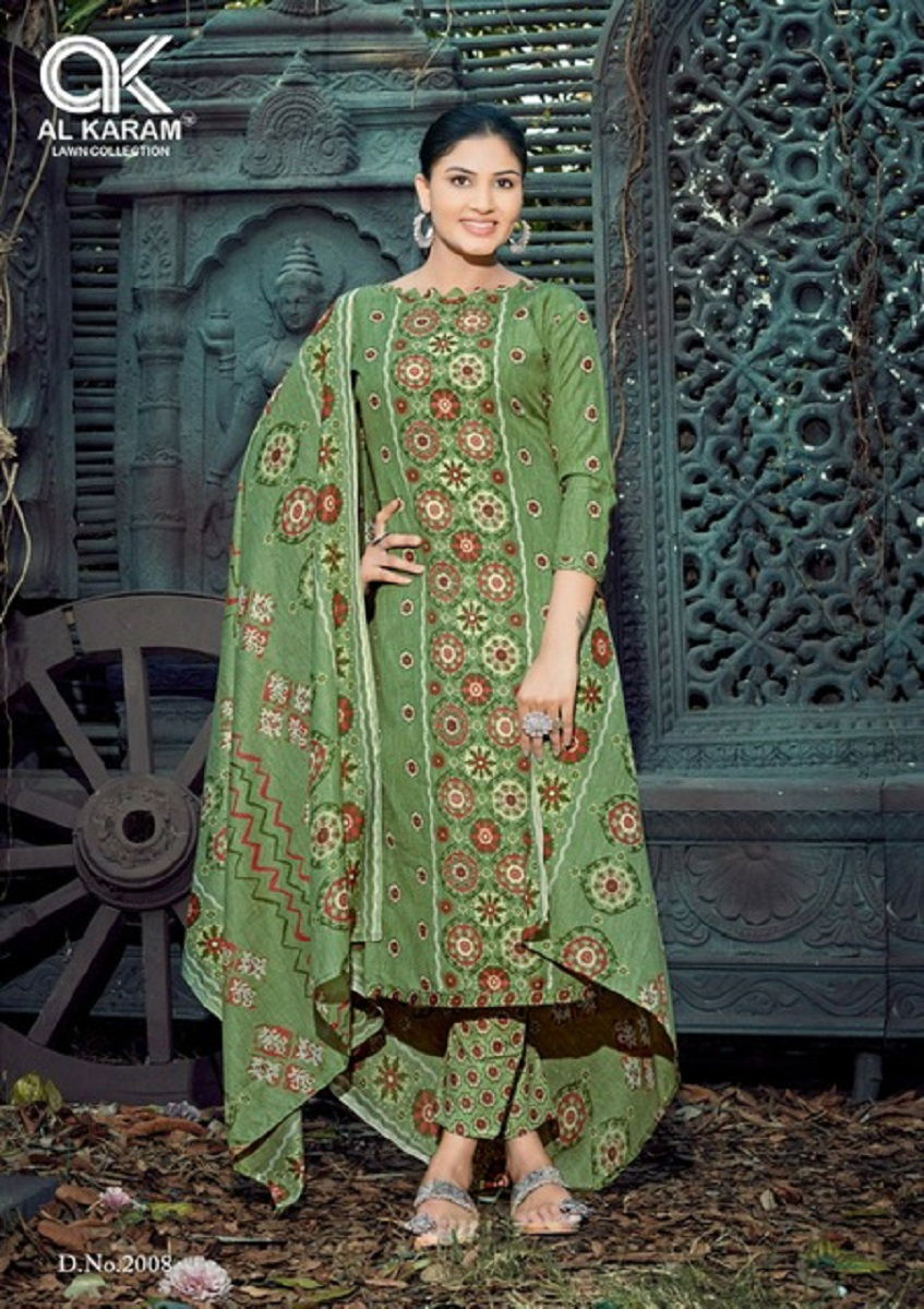 Al Karam Charizma Vol 2 Printed Cotton Dress Material Catalog