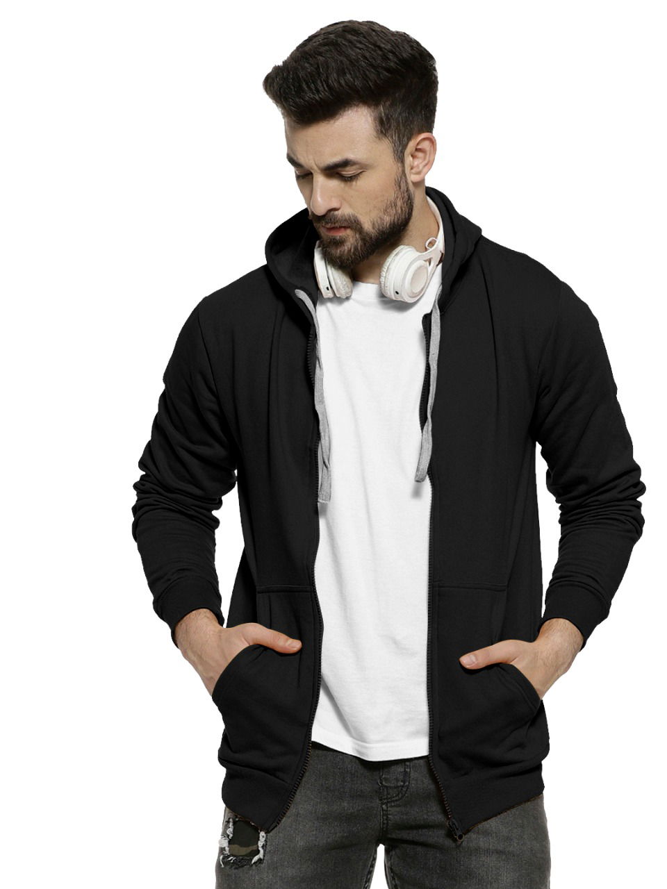Swara Plain Zipper 2 Ethnic Wear Wholesale Mens Hoodi Collection