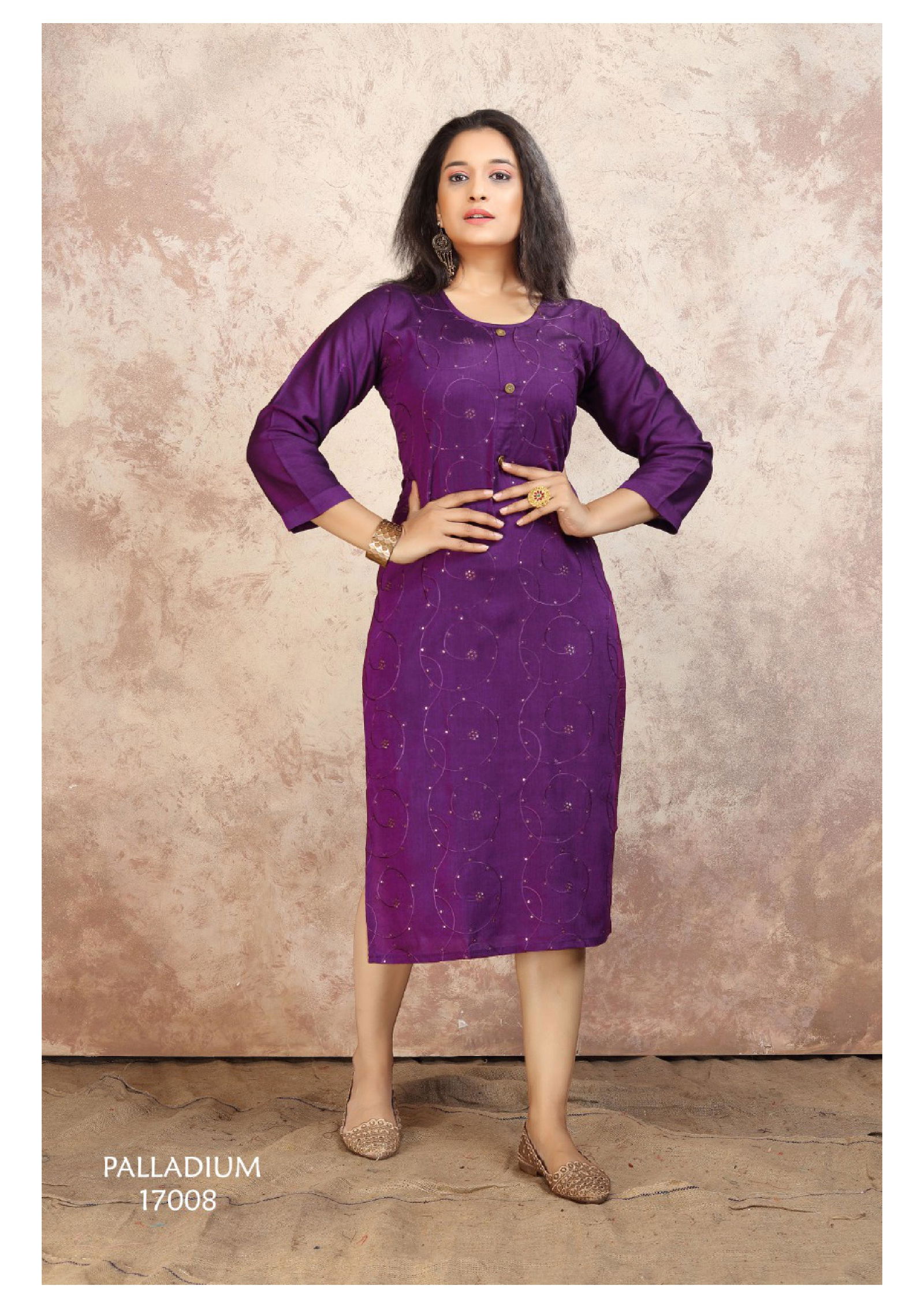 Palladium Fancy Stylish Designer Latest Ethnic Wear  Rayon With Sequence Embroidery Work Kurtis Collection 