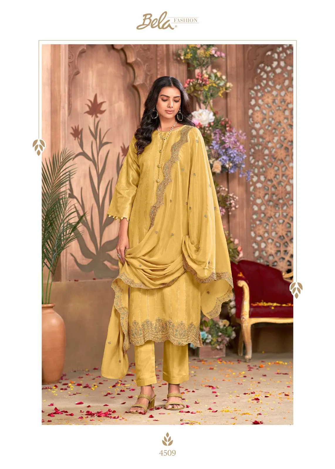 Riyaaz By Bela Silk Traditional Wear Stylish Dress Material Bulk Orders In India