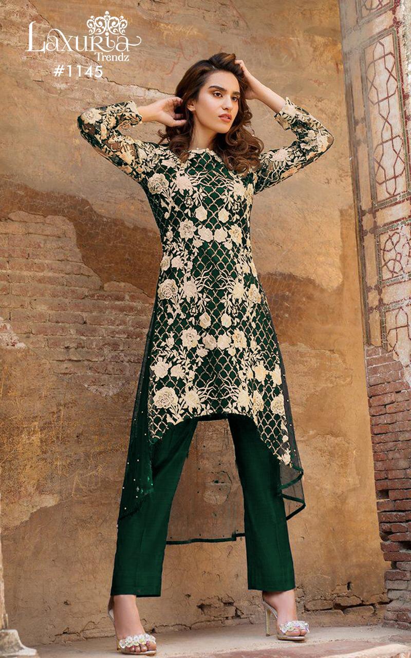 Laxuria Trendz 1145 Georgette Festive Wear Tops With Bottom Collection
