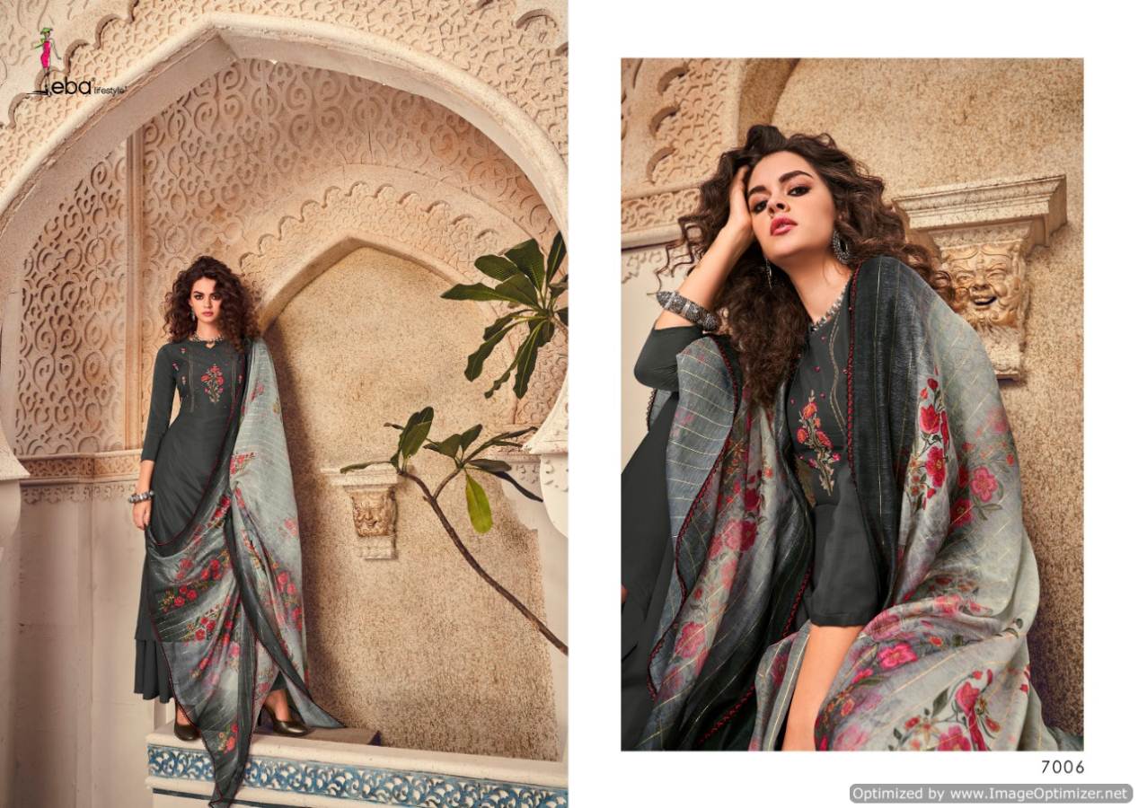 Eba Elite Latest Exclusive Collection Of Pure Maslin With Embroidery & Khatli Work Ready Made Salwar Suit 