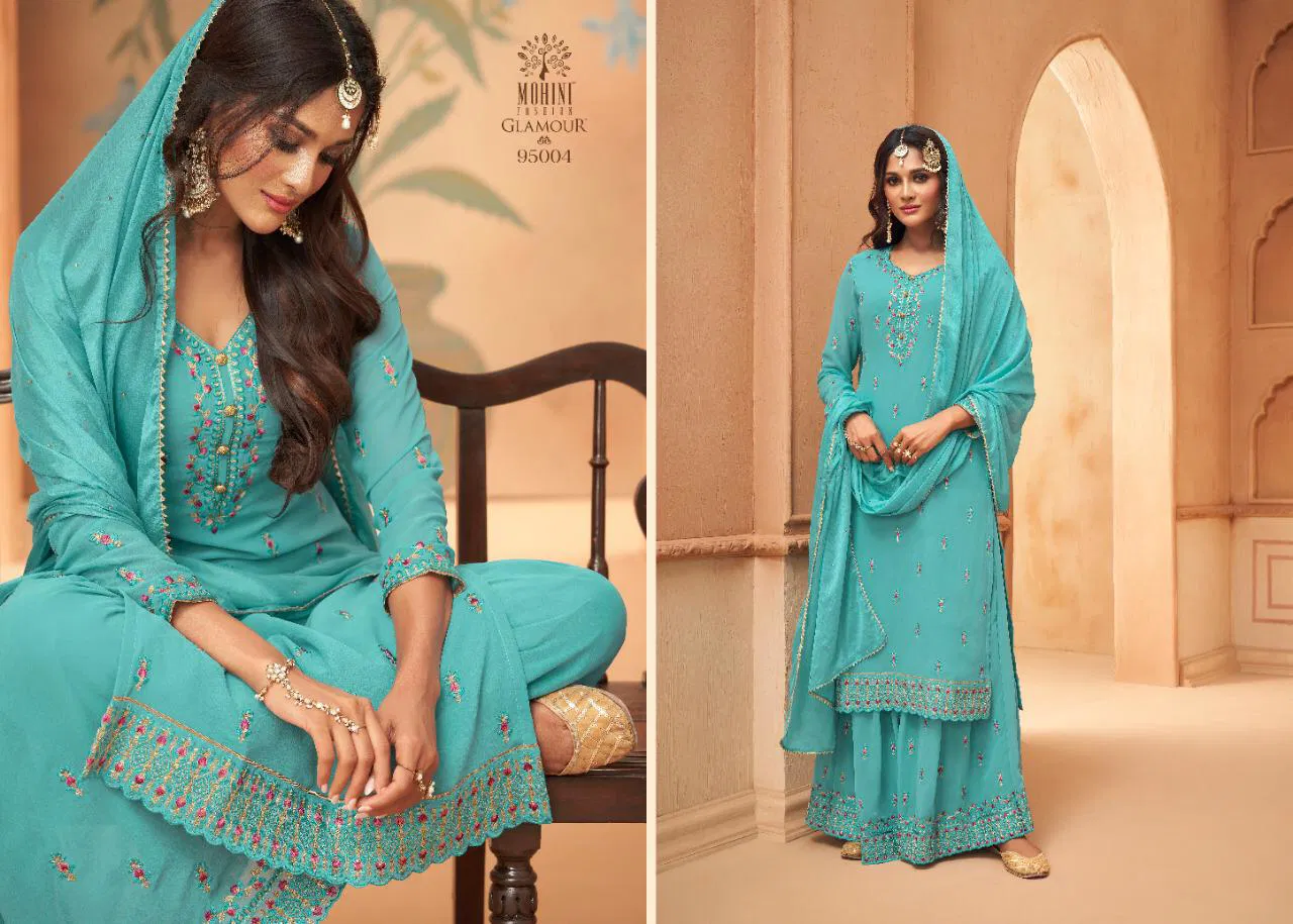Mohini Glamour 95 Exclusive Latest Fancy Designer Festive Wear Georgette Embroidery Work Salwar Suit Collection
