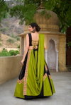 Green And Black Colour Pure Cotton Navratri Special Lehenga Wholesale Market Surat Taraa L 1676