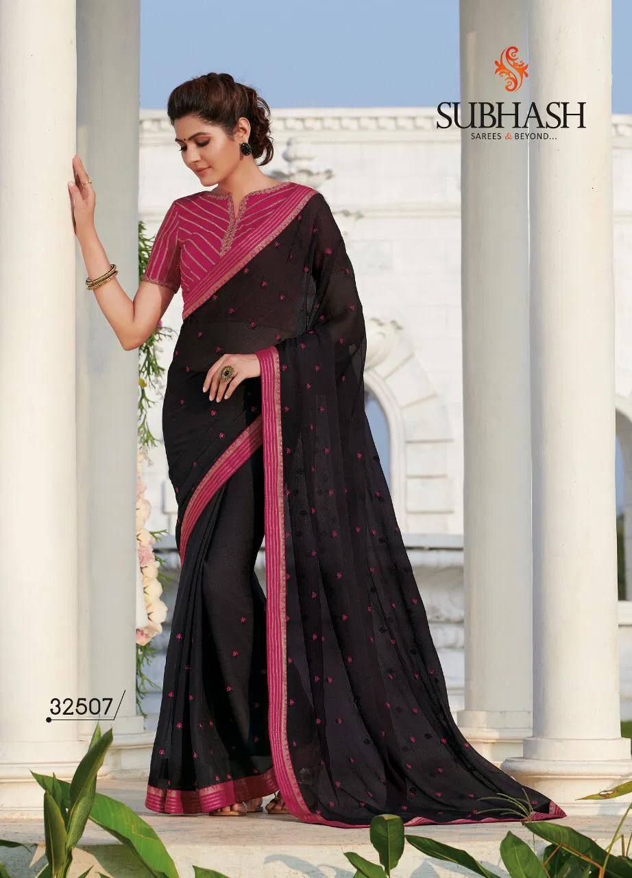 Subhash Sparsh -4 Latest Casual Wear Festive Wear Designer Chiffon Silk Saree Collection 