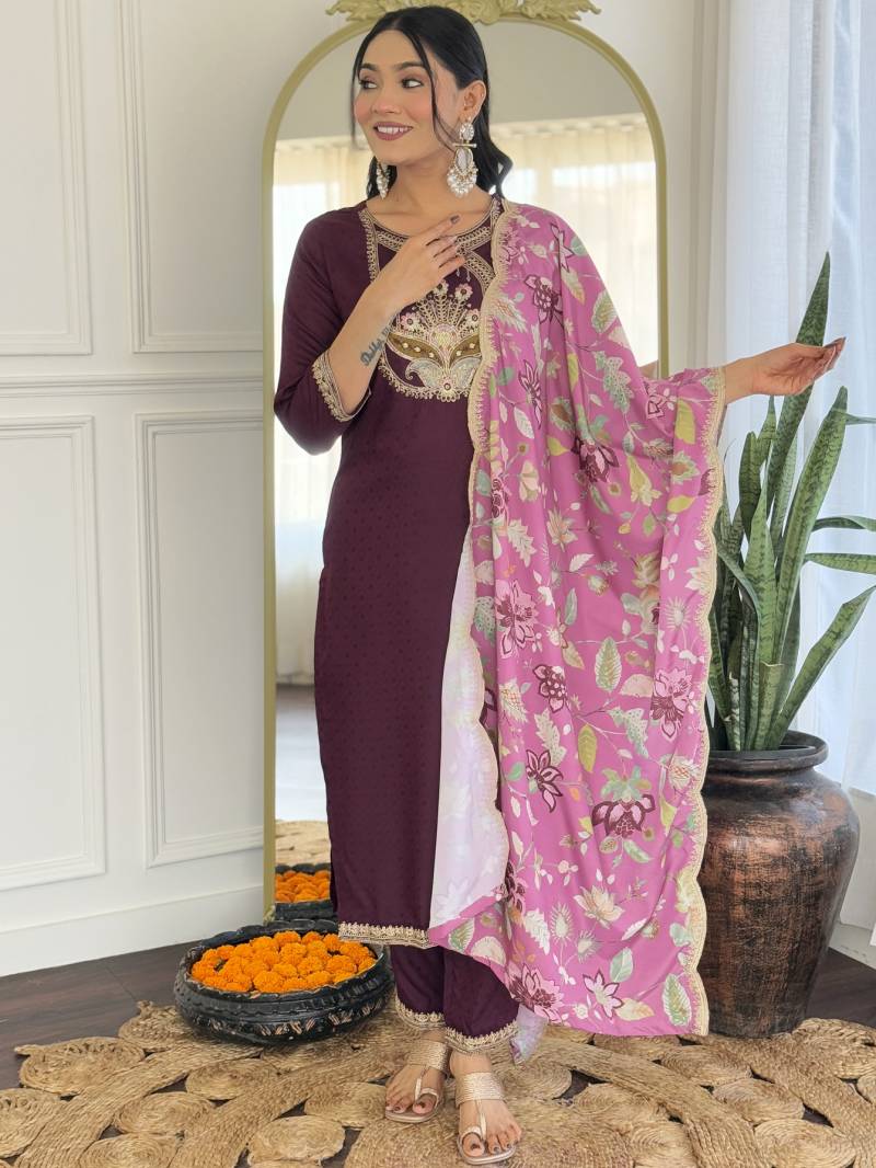 Vx 130 Viscose Rayon Kurti Bottom With Dupatta Wholesale Clothing Distributors In India