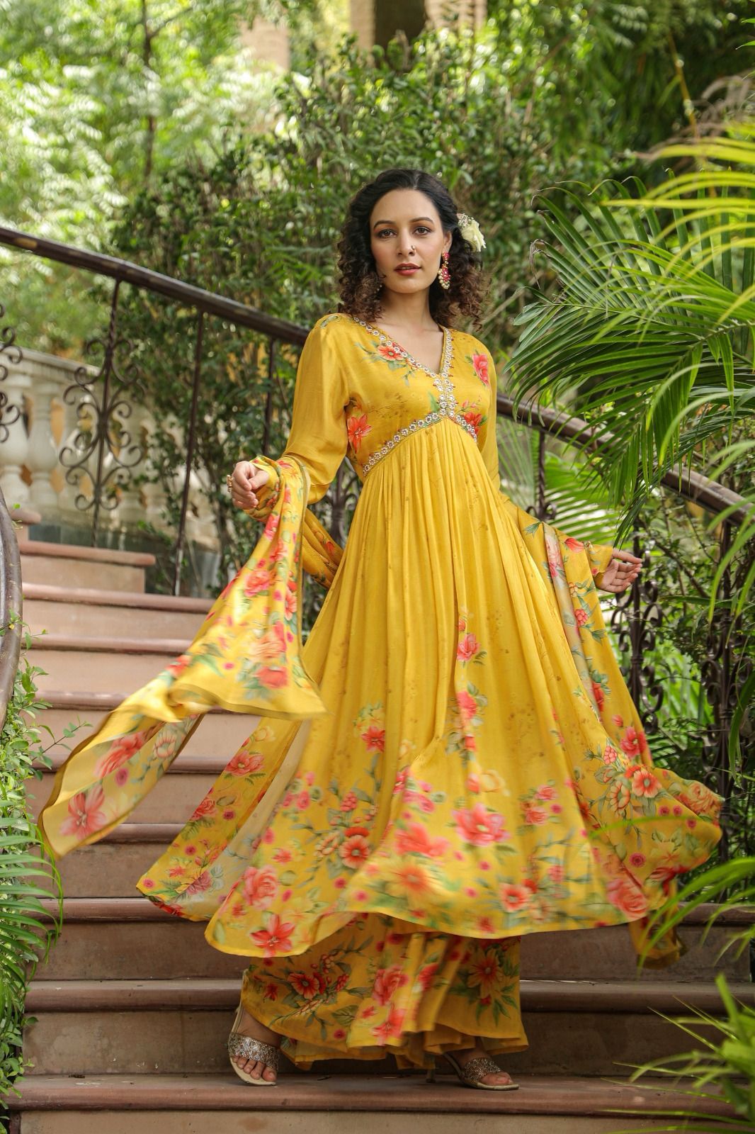 Yellow Rose By Fvd Alia Cut Sharara Readymade Suits Wholesale Clothing Distributors In India