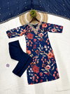 KF 4055 Kalaai Russian Silk Embroidery Kurti With Bottom Dupatta Orders In India