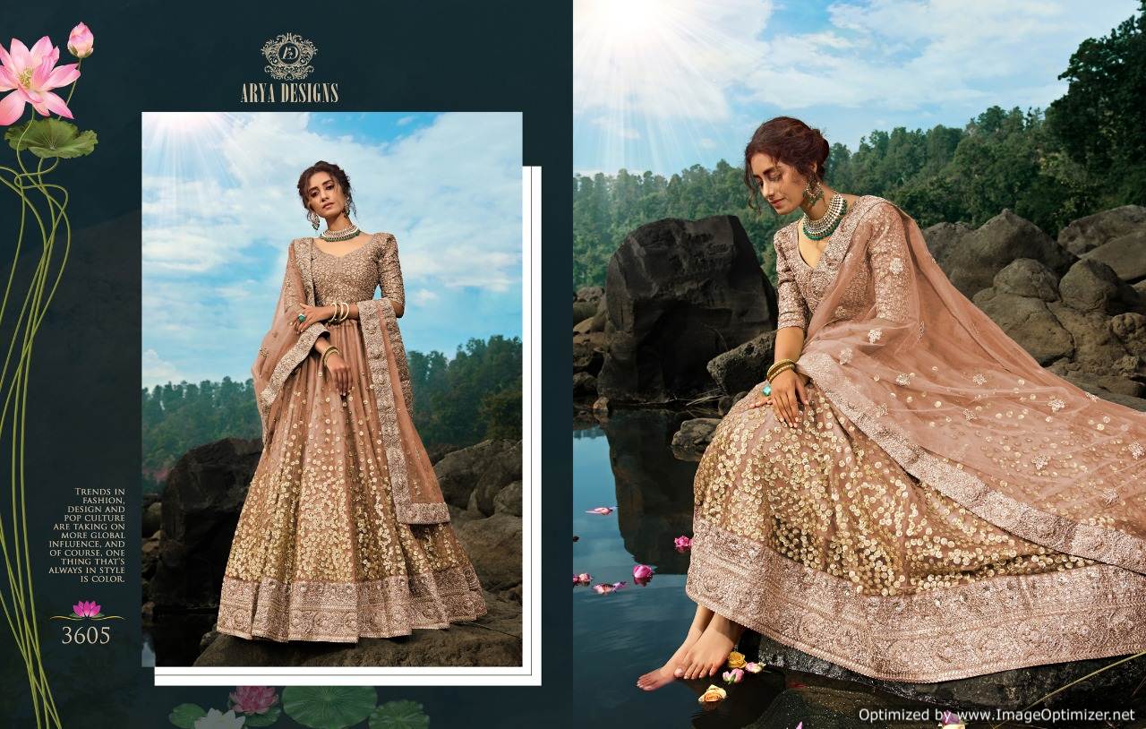 Arya New Launch Of Designer Fancy Heavy Party Wear Wedding Bridal Lehnga Heavy Embroidery Work And Soft Net Dupatta