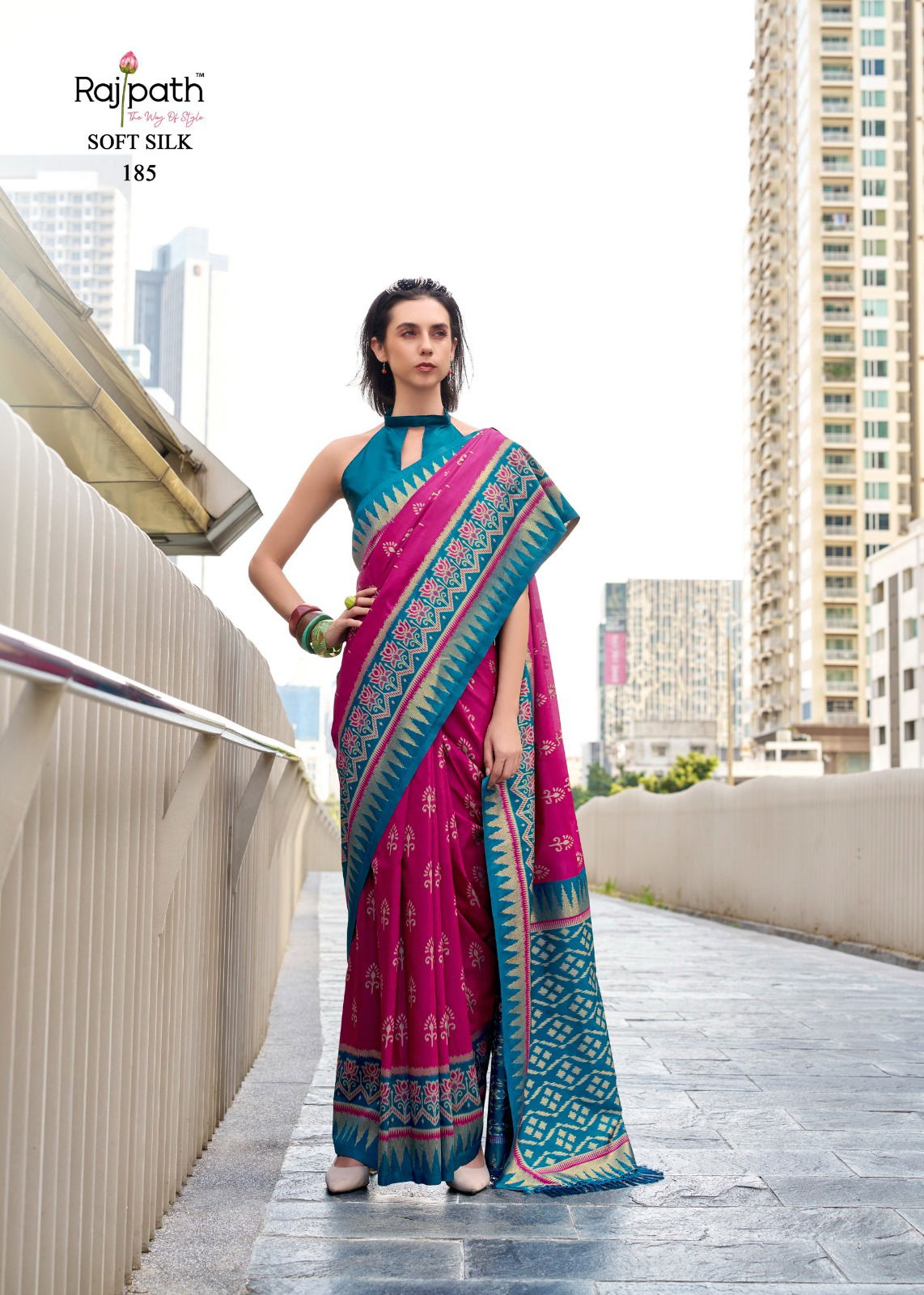 Qutab Minar By Rajpath Soft Silk Fancy Saree Wholesalers In Delhi
