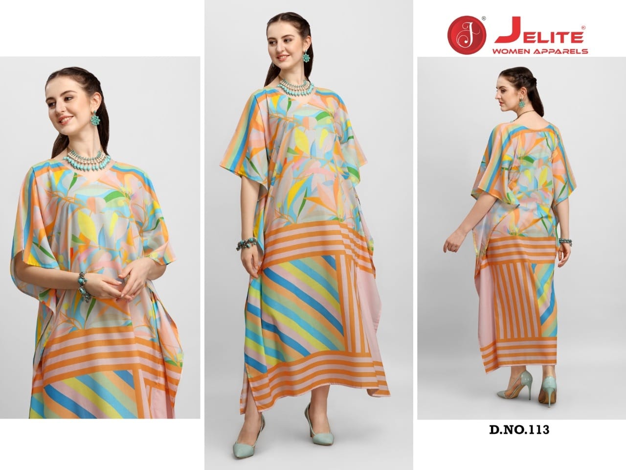 Jelite Stylish Cotton Printed Casual Wear Fancy Kaftans 2 Collection
