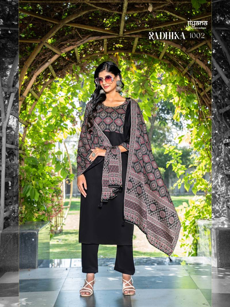 Jiyana Radhika Gajji Silk Kurti Bottom With Dupatta Suppliers In India