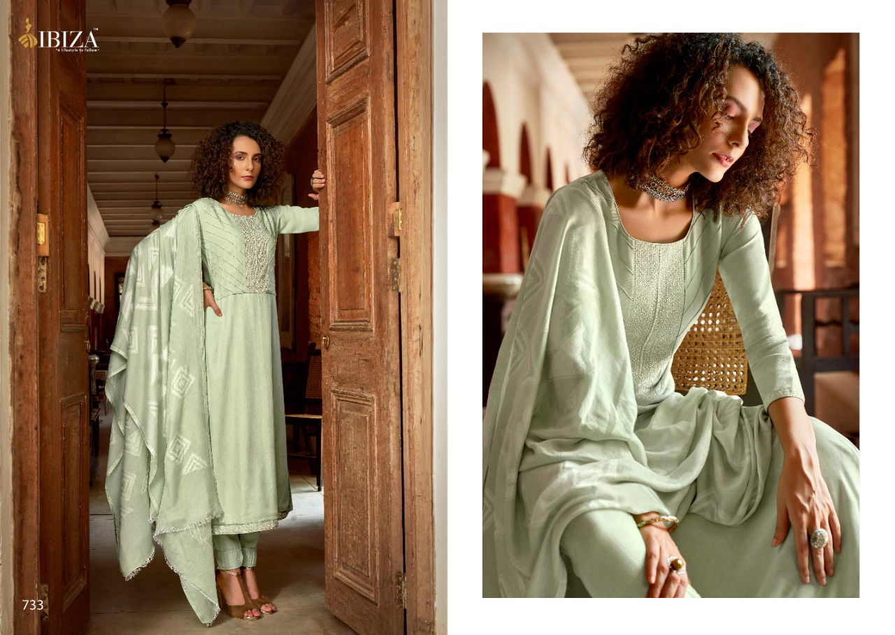 Ibiza Glamour New Collection Of Designer Casual Wear Pure Pashmina Embroidered Salwar Kameez Collection With Pure Jamawar Shawl Jacquard Dupatta 