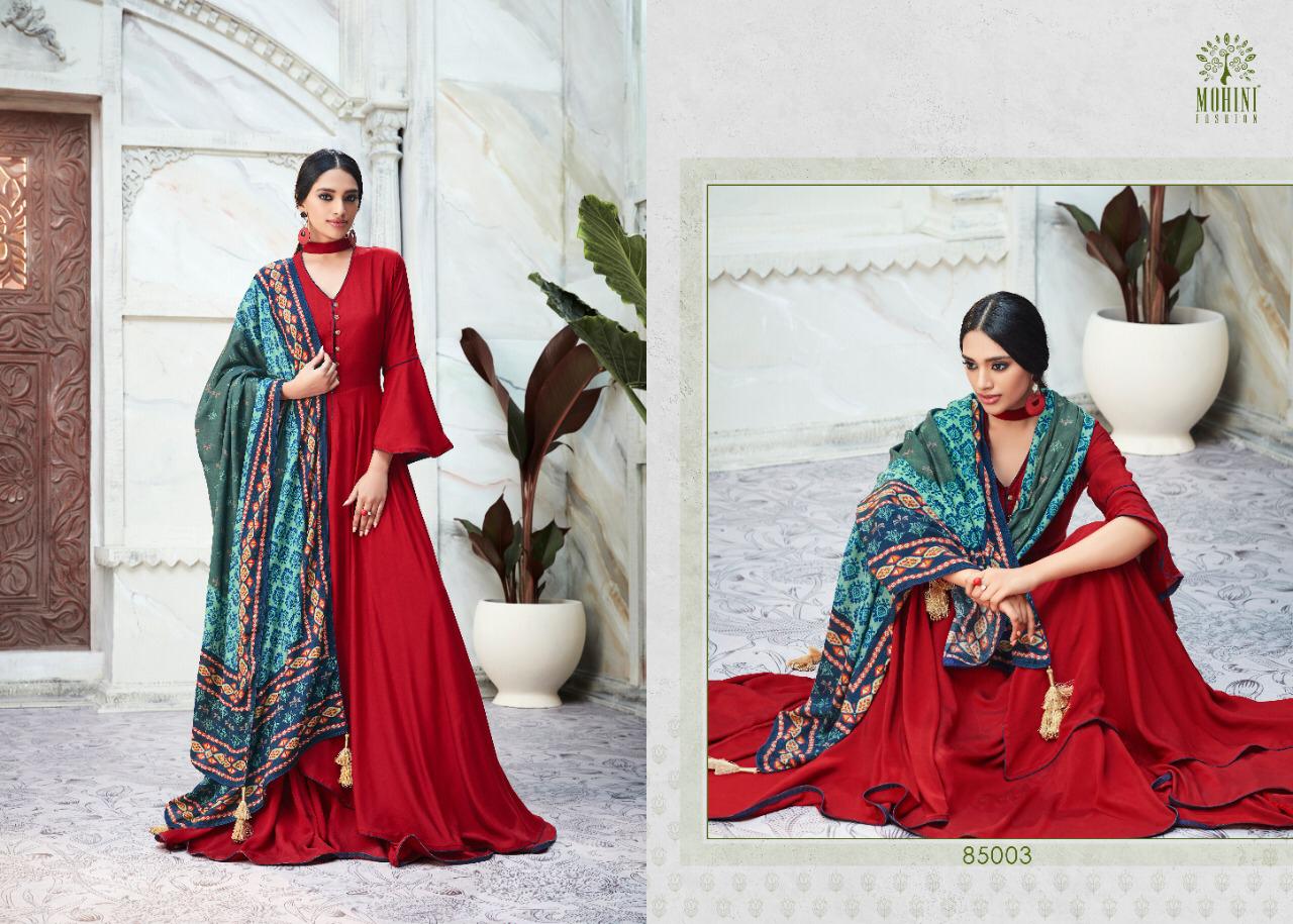 Mohini Glamour Vol 85 Latest Designer Stylish Classy Party Wear Suit  Collection With Printed Dupatta