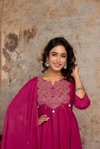 Naisha K 357 A Line Embroidery Work Kurti With Pant And Dupatta Wholesale In India