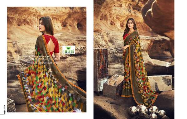 Sanskar Once more Latest Fancy Casual Wear Pure Georgette Printed Sarees Collection