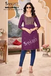 Mallipoo 1 By Sangeet Rayon Embroidery Designer Surat Kurti Wholesale Market
