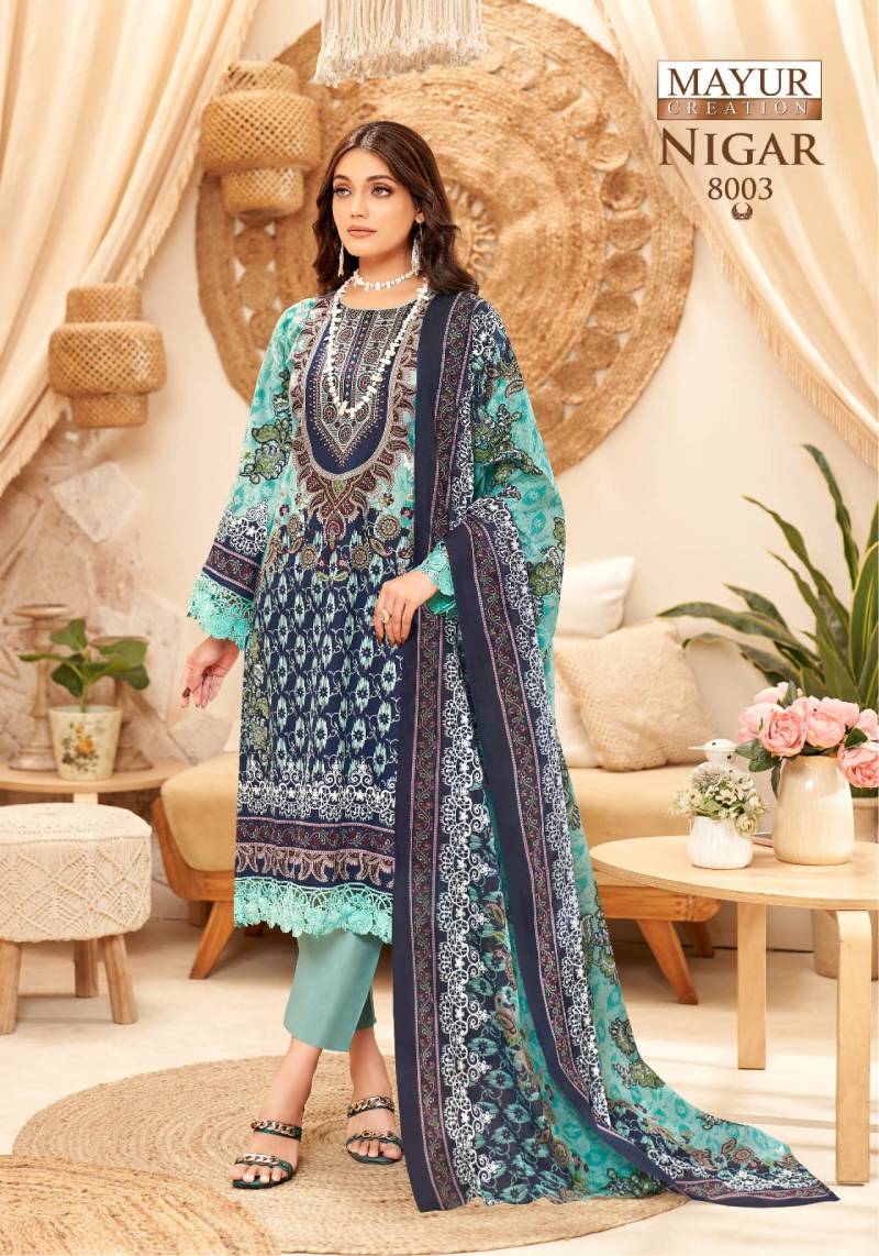 Nigar Vol 8 By Mayur Printed Dress Material Best Wholesale Shop N Surat