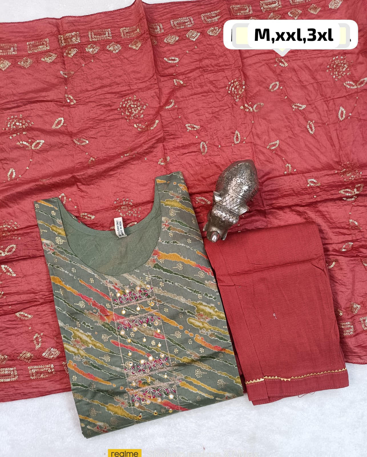 Virat Hand Work Masleen Kurti With Bottom Dupatta Catalog
