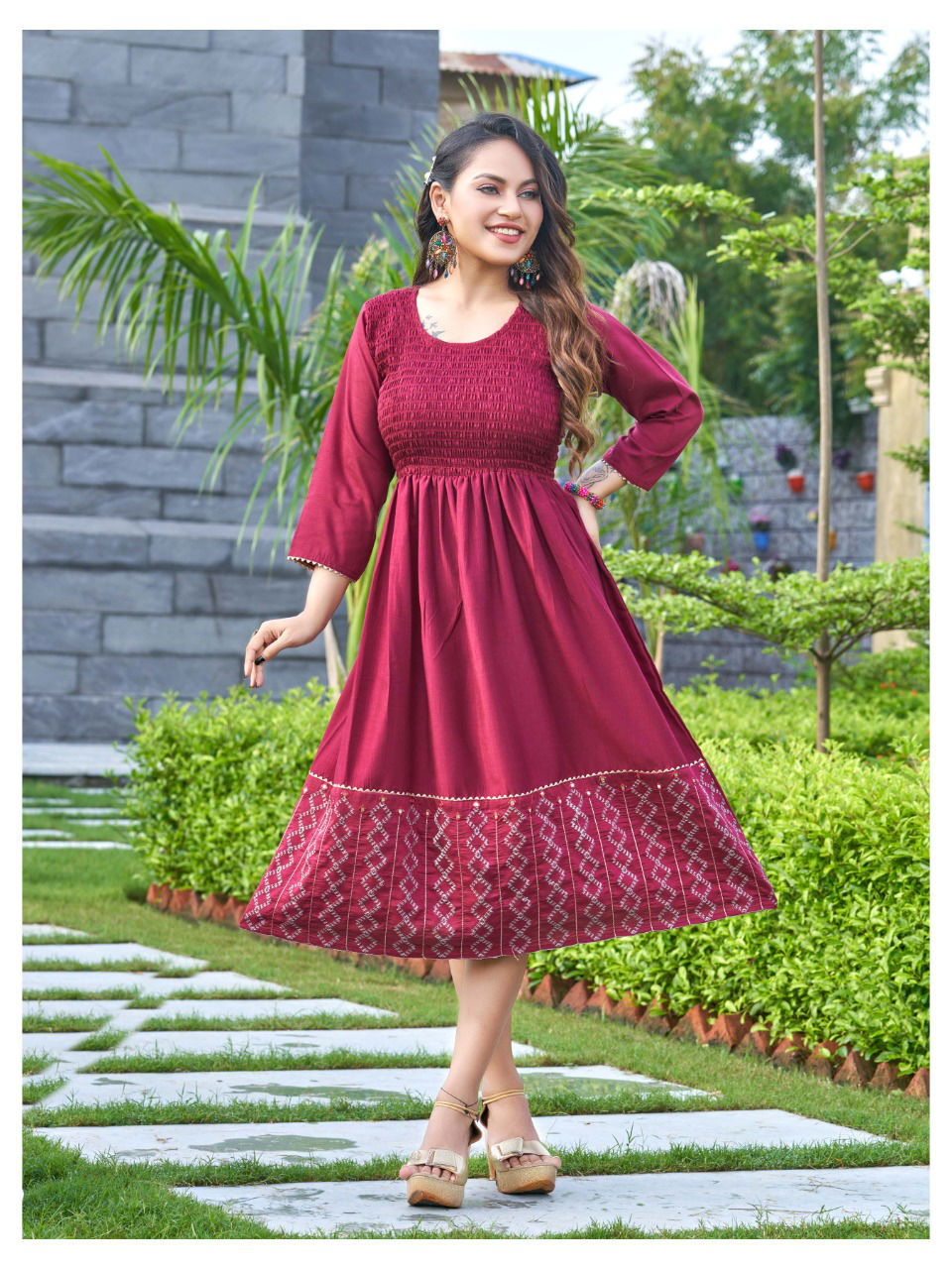 Rung Tulsi Fancy Ethnic Wear Designer Anarkali Kurtis Collection
