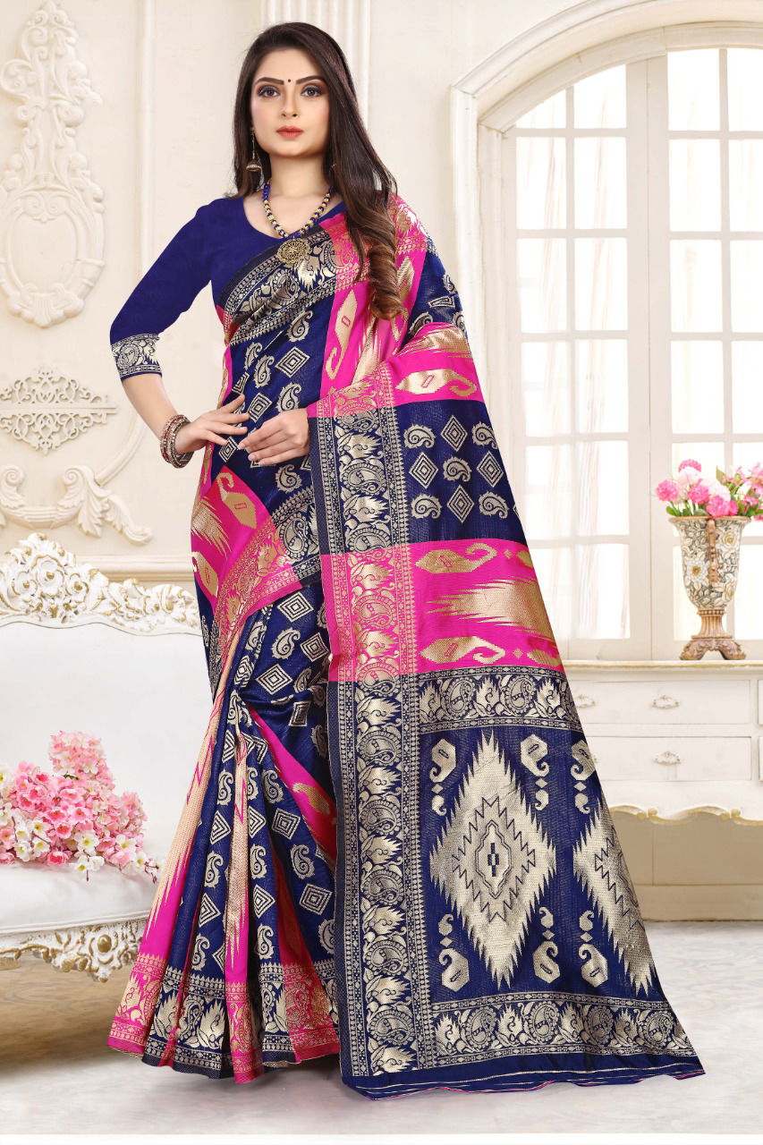 Pent House Latest Full Printed Design Wedding Saree Collection 