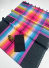 Sc Checks Linen Cotton Woven Crafted With Checks Printed Saree Wholesale Online