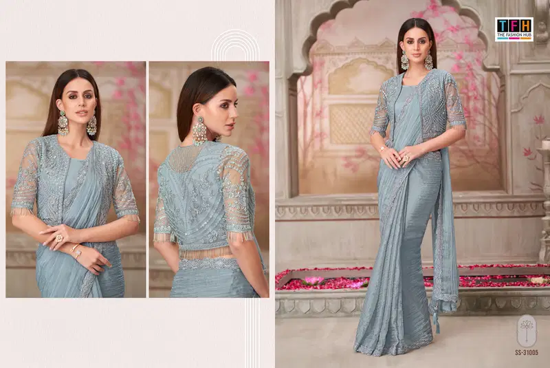 Silver Screen 21 Edition By Tfh Wholesale Party Wear Saree Suppliers In Mumbai
