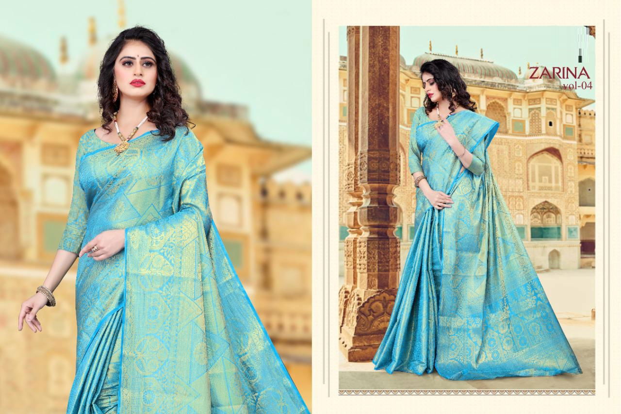 Zarina 4 Heavy Festive Wear Silk Designer Sarees Collection
