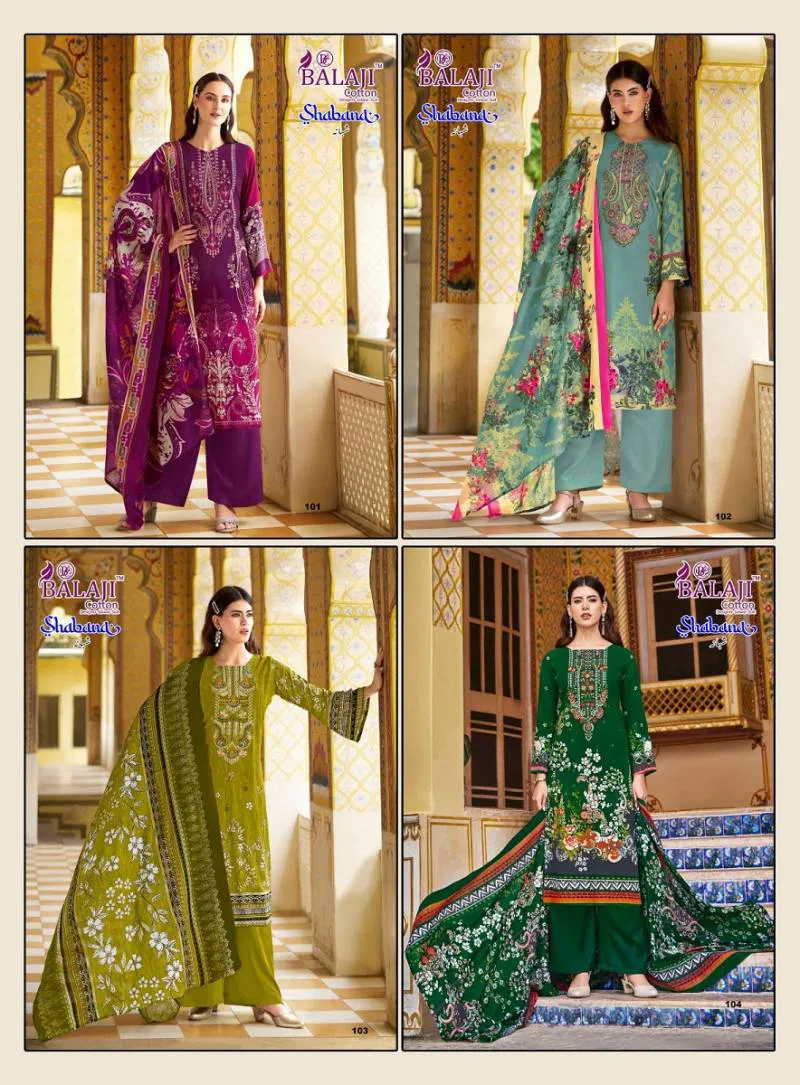 Shabana By Balaji Cotton Printed Karachi Dress Material Exporters In India