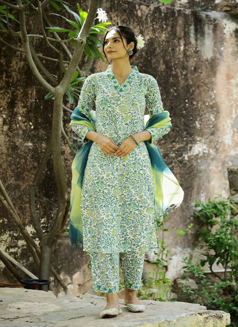 Sku Sp164 Roman Slub Flower Printed Kurti Bottom With Dupatta Wholesale Clothing Suppliers In India