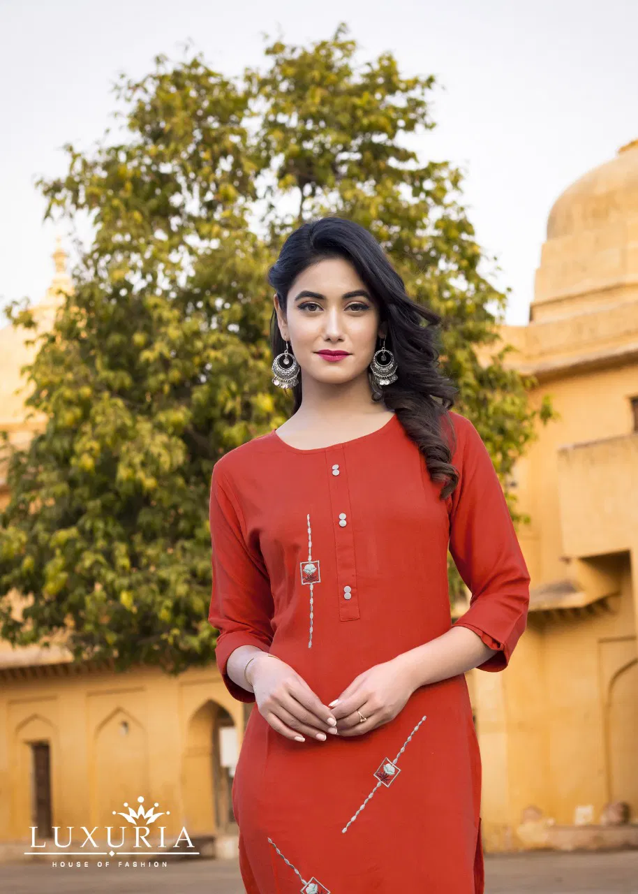 Luxuria Ocean 3 Latest Designer Embroidered Casual Wear Kurtis Collection
