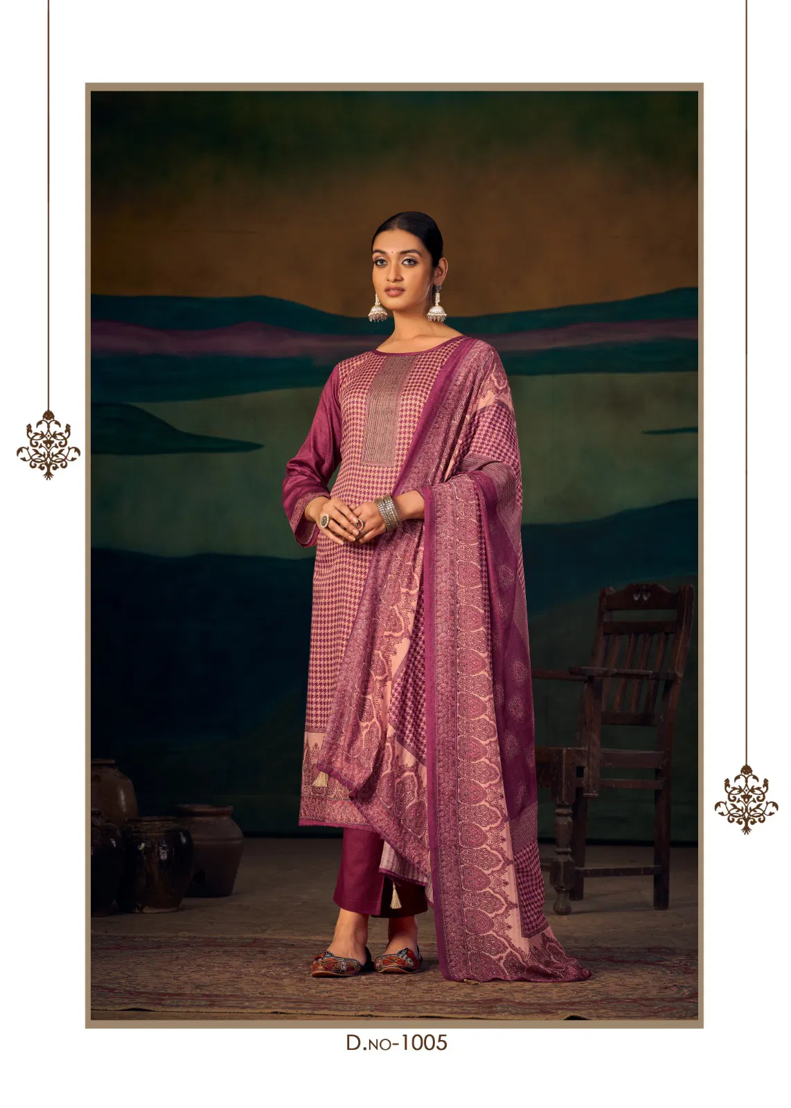 Zara Jam Stain Digital Printed Dress Material Catalog