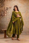 Naisha K 132 Cotton Embroidered Kurti Bottom With Dupatta Wholesalers In Delhi