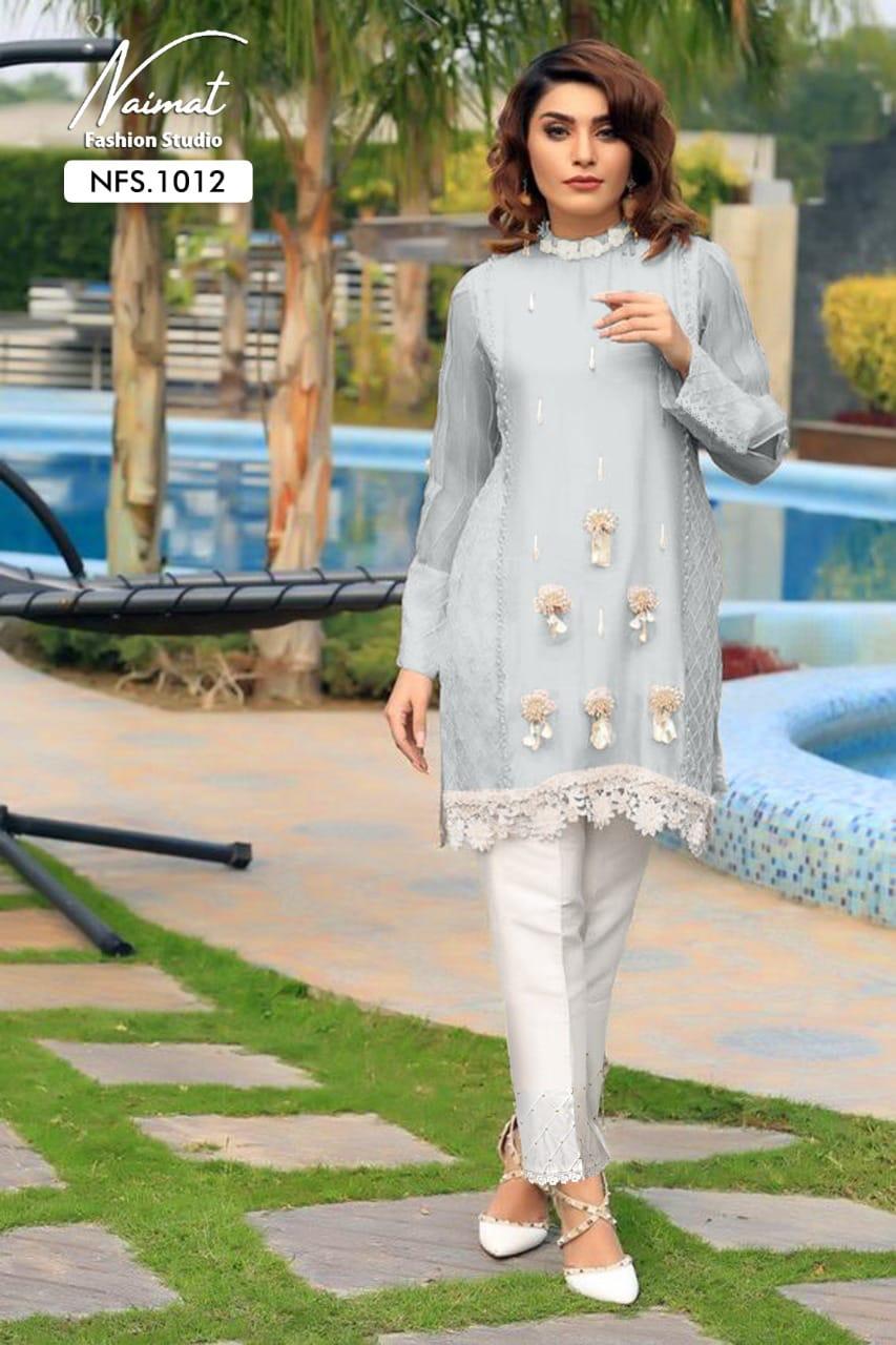 Naimat Fashion Studio 1012 Georgette Fancy Party Wear Top With Bottom Collection

