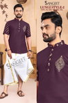 Sangeet Lungi Style 2 Slub Cotton Gold Printed Surat Mens Shirts Wholesale Market