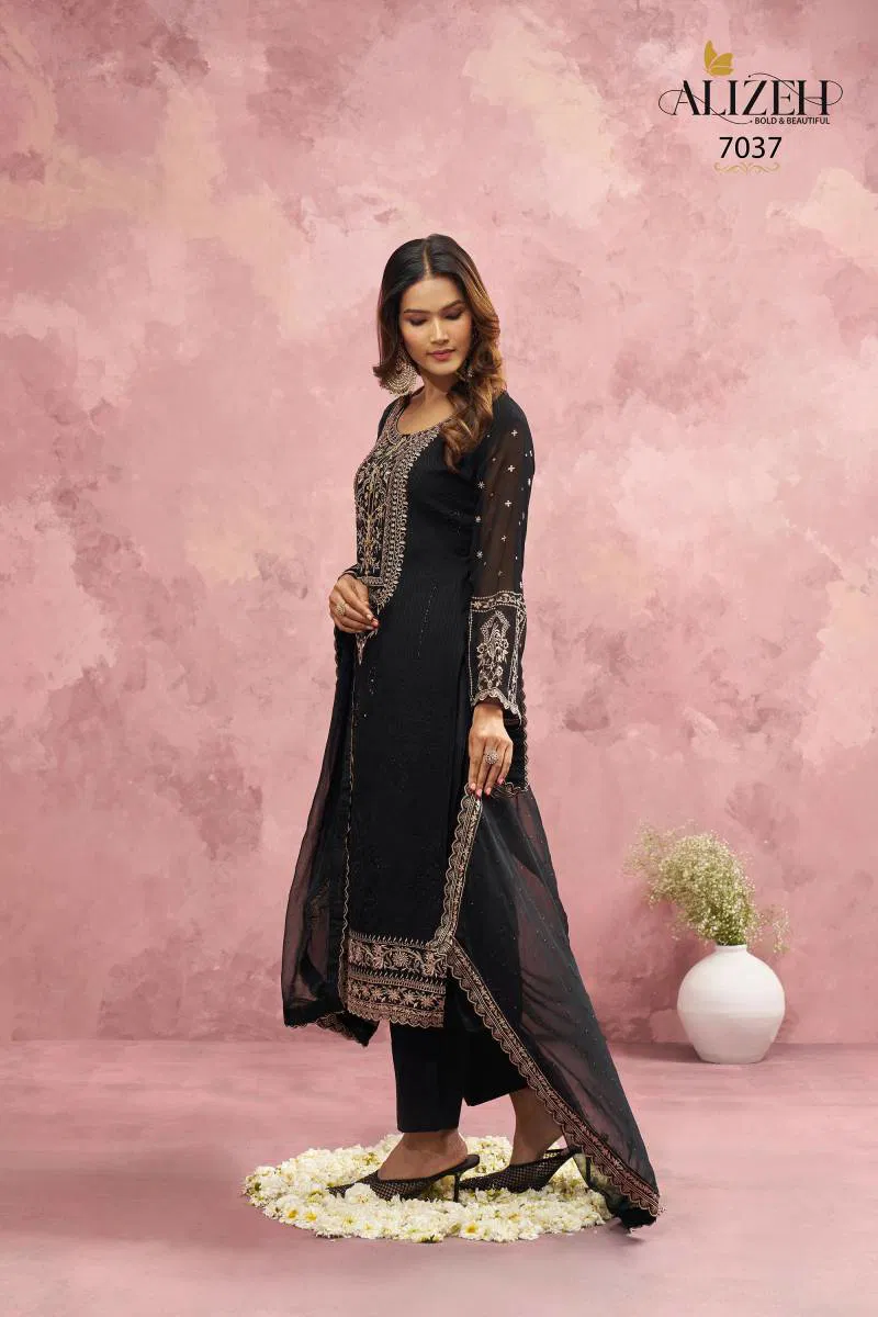 Aura By Alizeh Georgette With Khatli Work Designer Salwar Suits Suppliers In India