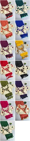 Khadi Vol 32 Hk 6 Khadi Cotton Saree With Aplic Work Blouse