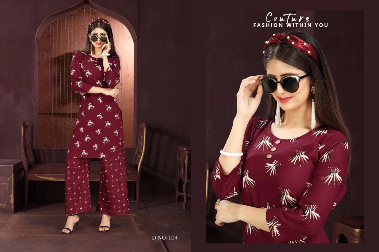 Platinum Latest Designer Kurtis Collection With Plazzo 
