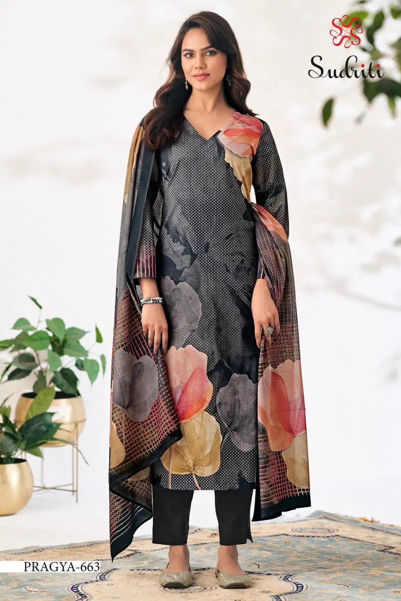 Pragya By Sudriti Pure Cotton Printed Designer Salwar Suits Wholesale Online