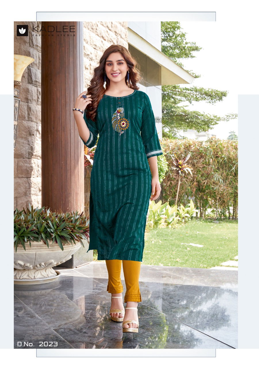 Shalinee Fancy Festive Wear Heavy Designer Pure Cotton Kurti