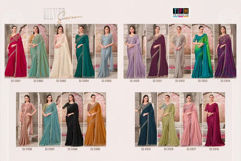 Silver Screen 21 Edition By Tfh Wholesale Party Wear Saree Suppliers In Mumbai
