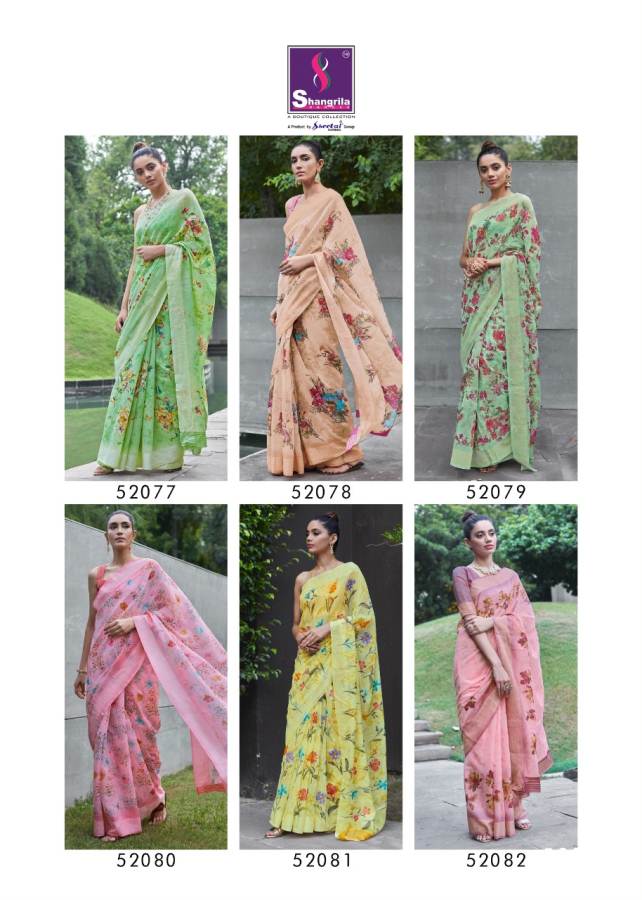 Shangrila Akira Latest Collection Of Casual Wear Linen Cotton Saree 