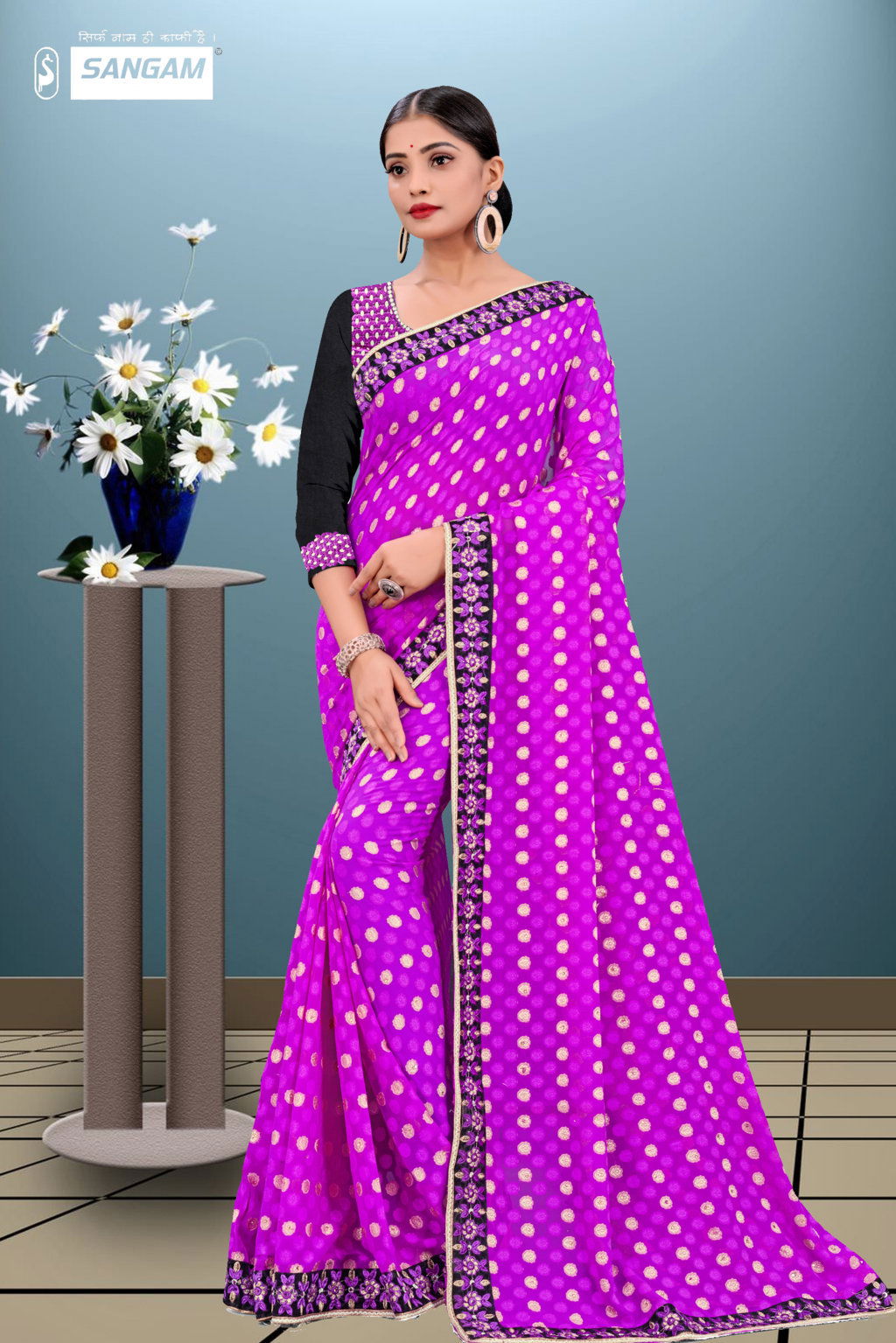 Sangam Pihu 2 Fancy Designer Casual Wear Georgette Printed  Sarees Collection
