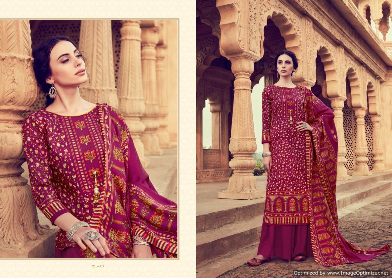 Zulfat Winter Affair 2 Latest Designer Pure Pashmina Digital Style Print Designer Dress Material With Four Side Lace Dupatta 