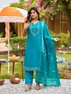 Naisha K 713 Roman With Manual Work Kurti With Bottom Dupatta Exporters In India